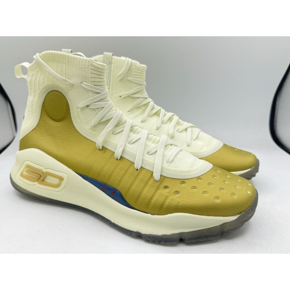 Under Armour Curry 4 Retro Blue Gold 1298306 301 Men's Size 9.5